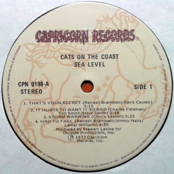 Sea Level : Cats On The Coast (LP, Album)