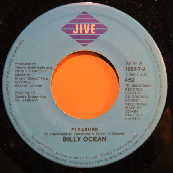 Billy Ocean : Licence To Chill / Pleasure (7")