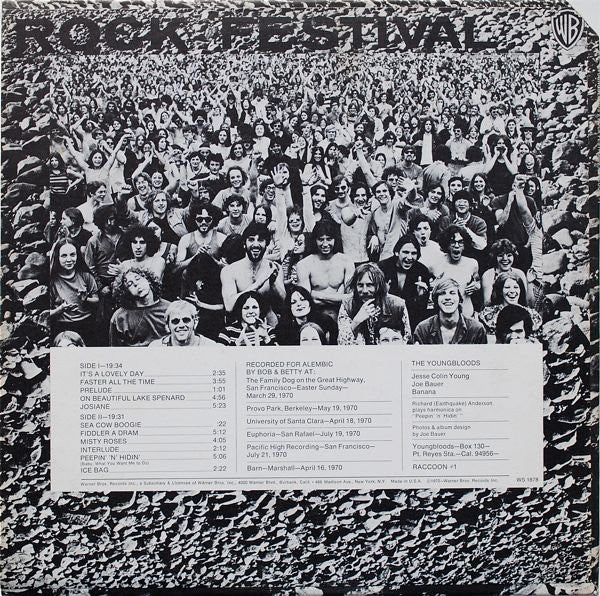 The Youngbloods : Rock Festival (LP, Album)