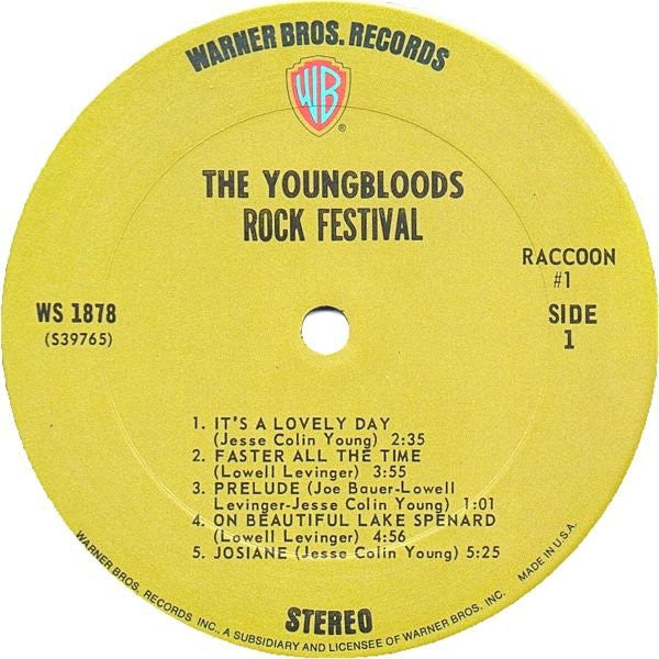The Youngbloods : Rock Festival (LP, Album)