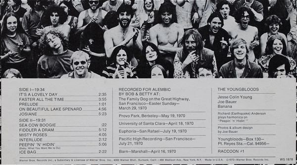 The Youngbloods : Rock Festival (LP, Album)