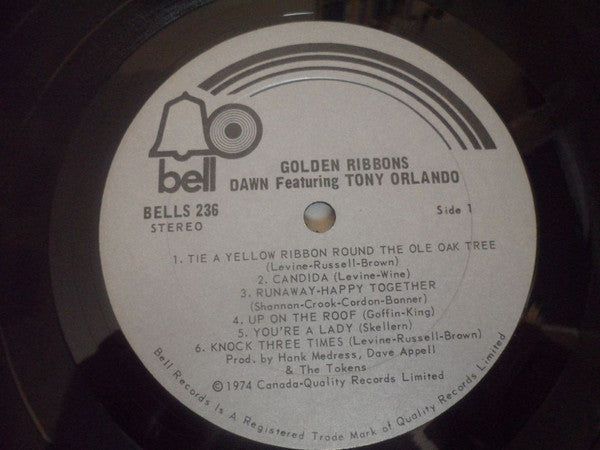 Dawn (5) Featuring Tony Orlando : Golden Ribbons (LP, Comp)