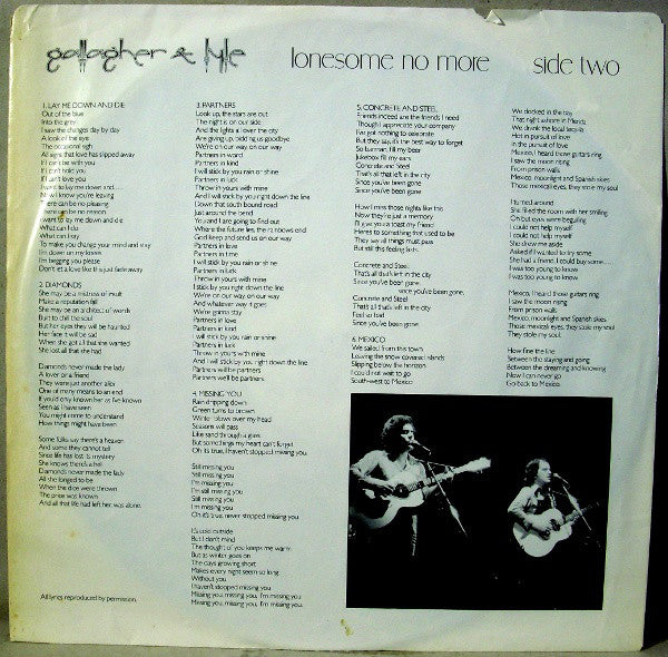 Gallagher & Lyle : Lonesome No More (LP, Album)