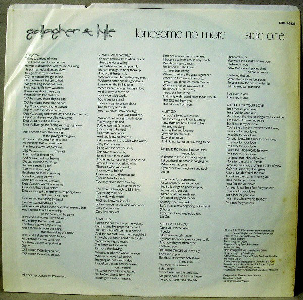 Gallagher & Lyle : Lonesome No More (LP, Album)