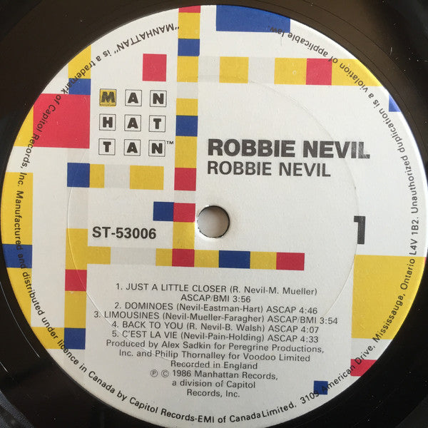 Robbie Nevil : Robbie Nevil (LP, Album)