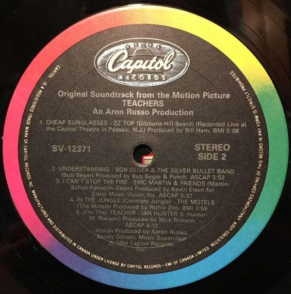 Various : Original Soundtrack From The Motion Picture "Teachers" (LP, Album)