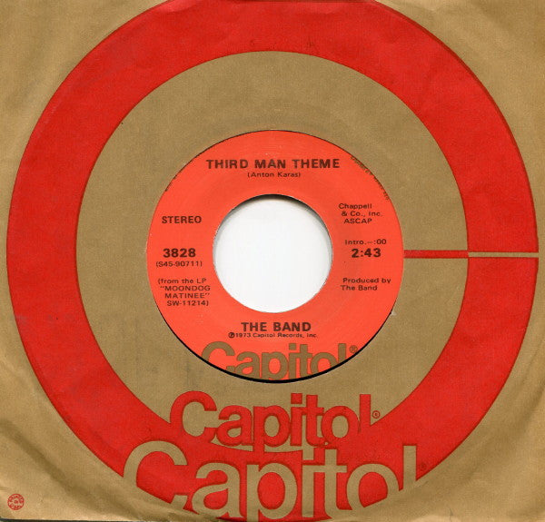 The Band : Third Man Theme (7", Single)