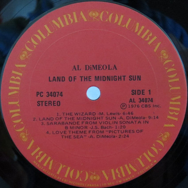 Al Di Meola : Land Of The Midnight Sun (LP, Album)