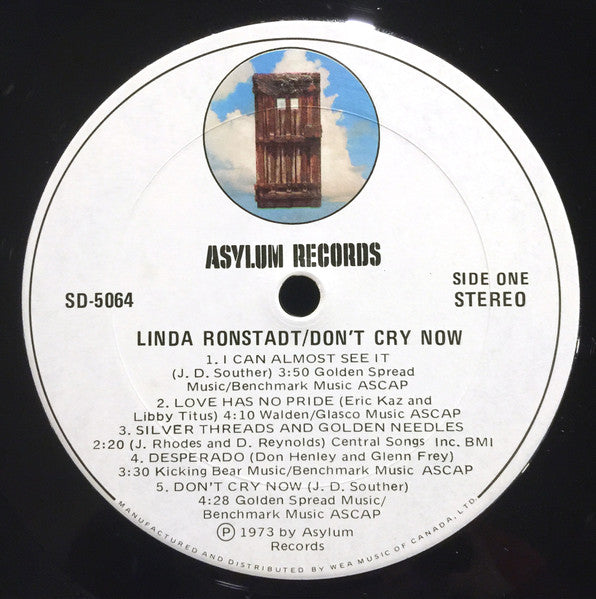 Linda Ronstadt : Don't Cry Now (LP, Album)