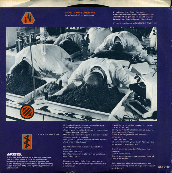 The Alan Parsons Project : Don't Answer Me (7", Single, Spe)