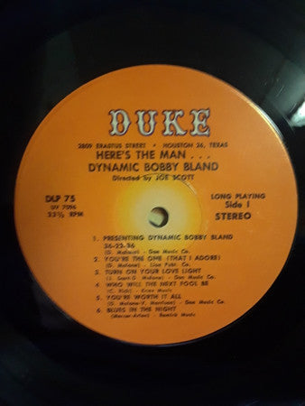 Bobby Bland : Here's The Man (LP, Album)