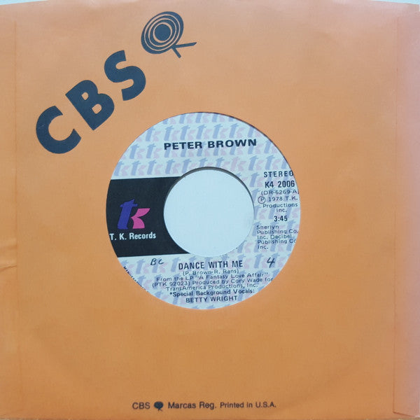 Peter Brown (2) : Dance With Me (7", Single)