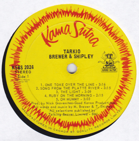 Brewer And Shipley : Tarkio (LP, Album)