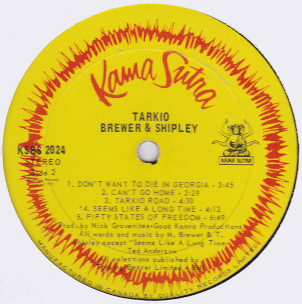 Brewer And Shipley : Tarkio (LP, Album)