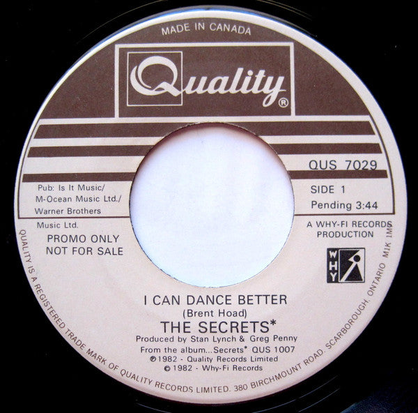The Secrets : I Can Dance Better (7", Promo)
