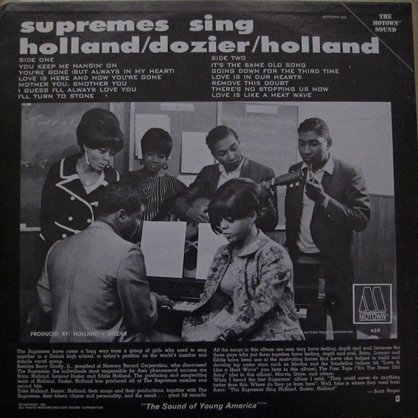 The Supremes : Supremes Sing Holland▪Dozier▪Holland (LP, Album, Ind)
