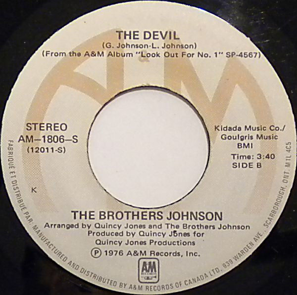 Brothers Johnson : I'll Be Good To You (7")
