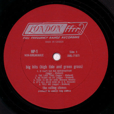 The Rolling Stones : Big Hits (High Tide And Green Grass) (LP, Comp, Mono)