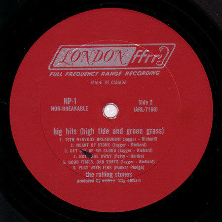 The Rolling Stones : Big Hits (High Tide And Green Grass) (LP, Comp, Mono)