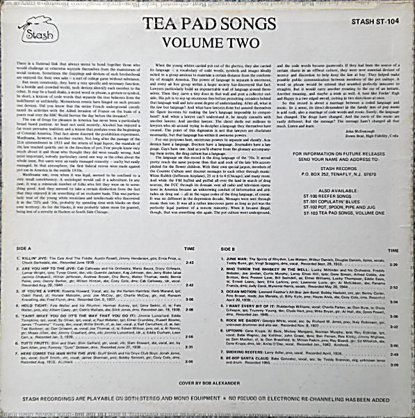 Various : Tea Pad Songs Volume Two (LP, Comp)