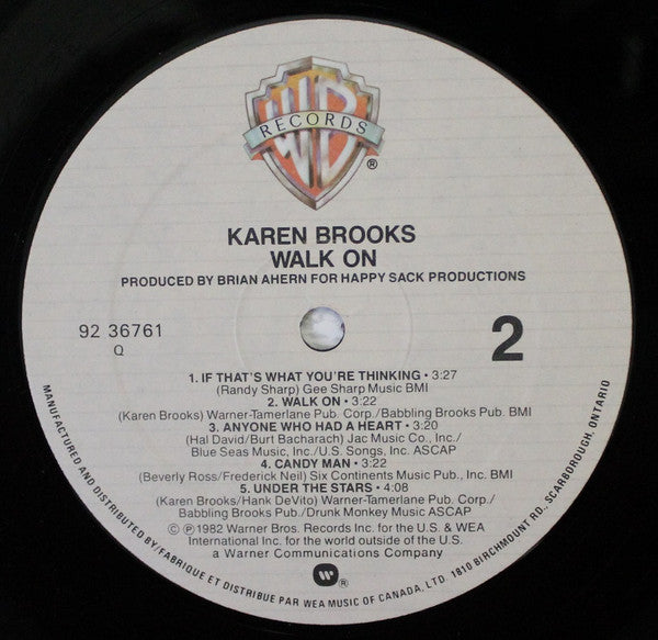 Karen Brooks : Walk On (LP, Album)