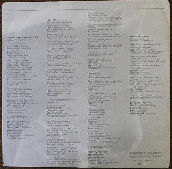 Karen Brooks : Walk On (LP, Album)