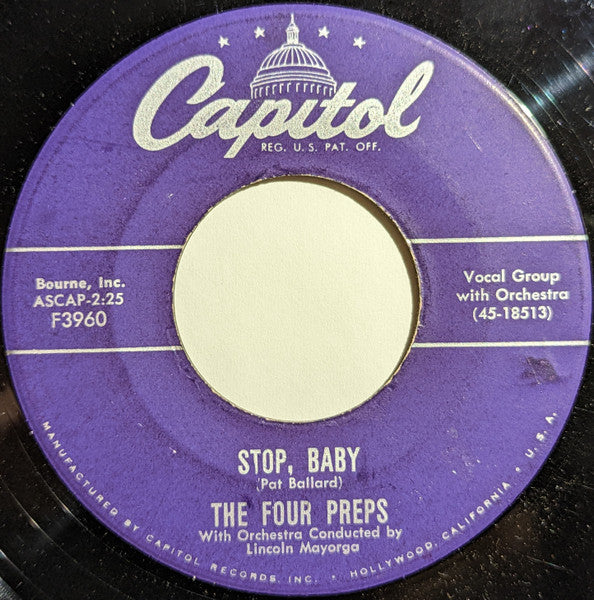 The Four Preps : Big Man (7", Single)