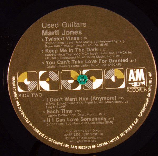Marti Jones : Used Guitars (LP, Album)