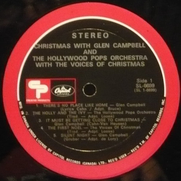 Glen Campbell And Hollywood Pops Orchestra With The Voices Of Christmas : Christmas With Glen Campbell (LP, Comp)