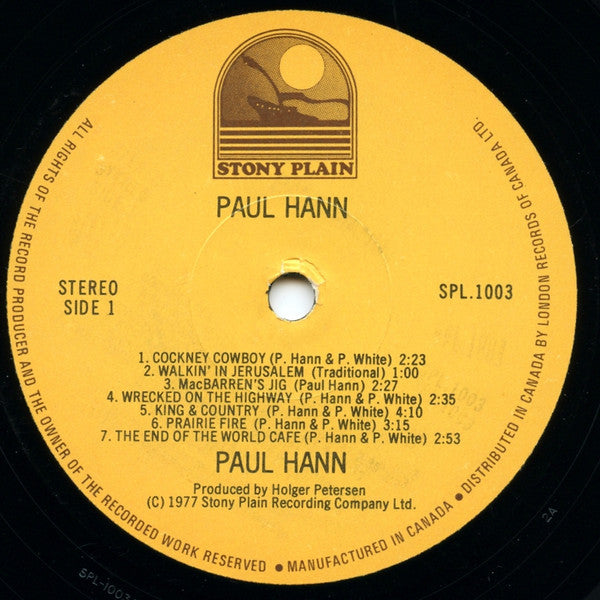 Paul Hann : Paul Hann (LP, Album)