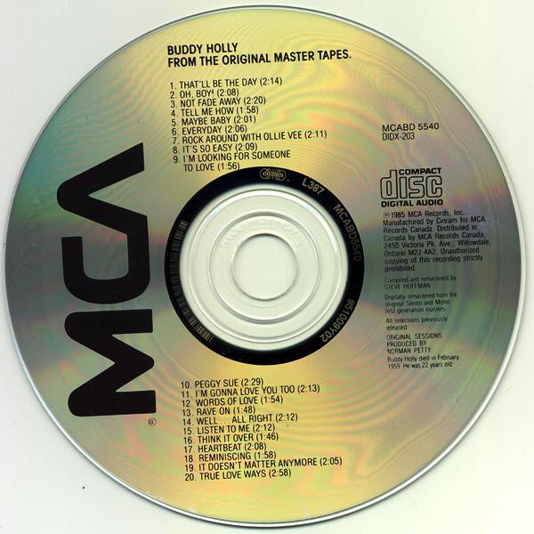 Buddy Holly : From The Original Master Tapes (CD, Comp, RE, RM)