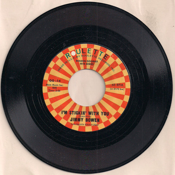 Jimmy Bowen : I'm Stickin' With You / Warm Up To Me Baby (7", RE)