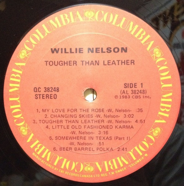 Willie Nelson : Tougher Than Leather (LP, Album)