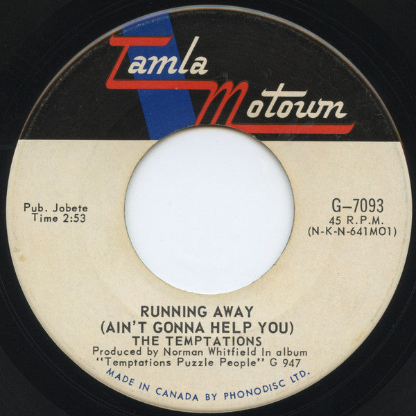 The Temptations : I Can't Get Next To You (7")