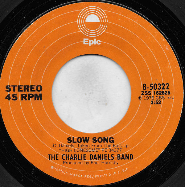 The Charlie Daniels Band : Billy The Kid (7", Single)