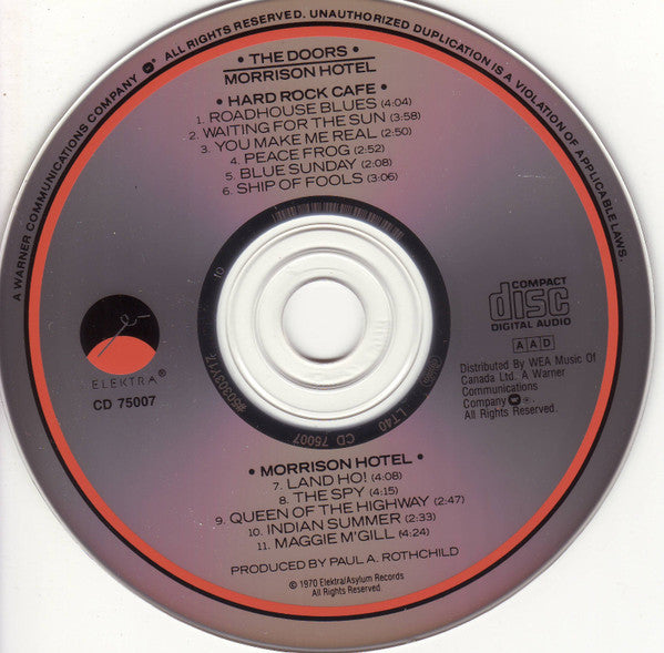 The Doors : Morrison Hotel (CD, Album, RE, RM)