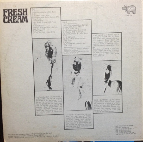 Cream (2) : Fresh Cream (LP, Album, RE)