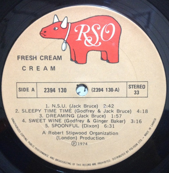 Cream (2) : Fresh Cream (LP, Album, RE)