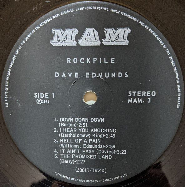 Dave Edmunds : Rockpile (LP, Album)