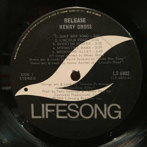 Henry Gross : Release (LP)