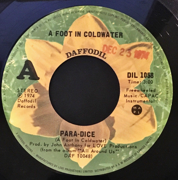 A Foot In Coldwater : Para-Dice (7")