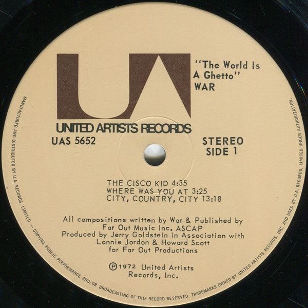 War : The World Is A Ghetto (LP, Album)