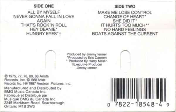 Eric Carmen : The Best Of Eric Carmen (Cass, Comp, Dol)