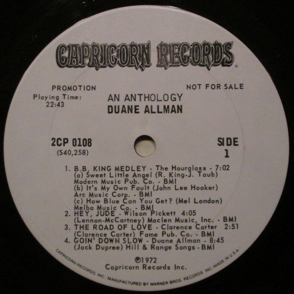 Duane Allman : An Anthology (2xLP, Comp, Promo, Gat)