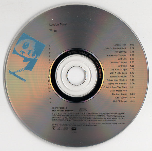 Wings (2) : London Town (CD, Album, RE, RM)