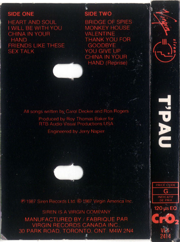 T'Pau : T'Pau (Cass, Album, Chr)