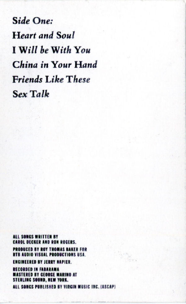 T'Pau : T'Pau (Cass, Album, Chr)