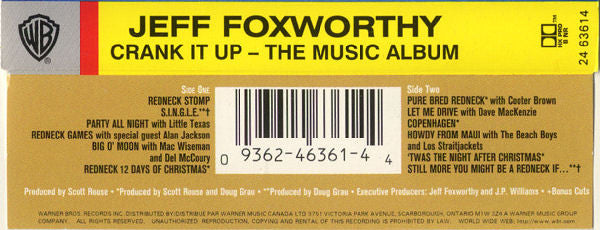 Jeff Foxworthy : Crank It Up - The Music Album (Cass, Album, Dol)