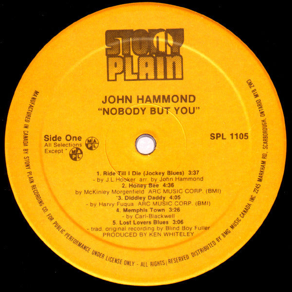 John Hammond* : Nobody But You (LP, Album)