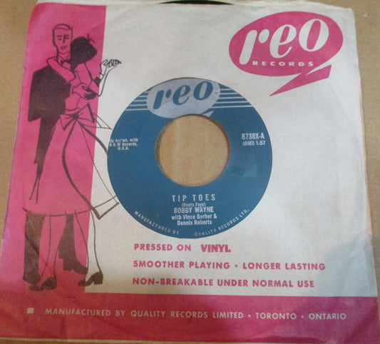 Bobby Wayne With Vince Gerber & Dennis Roberts (2) : Tip Toes / Bobby's Boogie #1 (7")